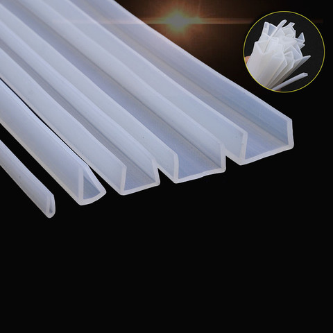 1Meters U Channel Silicone Rubber Shower Door Glass Sealing Strip Edge Trim Glazing Weatherstrip Edge Guard ► Photo 1/4