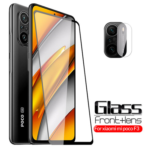 Protective Glass PocoF3 Mi Pocco Poxo Poko Pocophone F 3 Screen Protector For Xiaomi Poco F3 Camera Tempered Glass Cover ► Photo 1/6