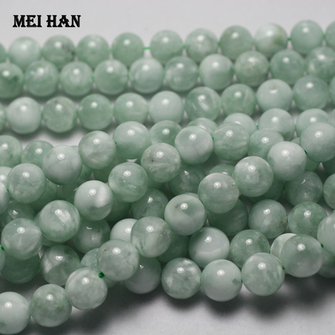 Meihan natural 8mm 10mm green Angelite smooth round charm gem stone for jewelry making design fashion stone DIY bracelet ► Photo 1/2