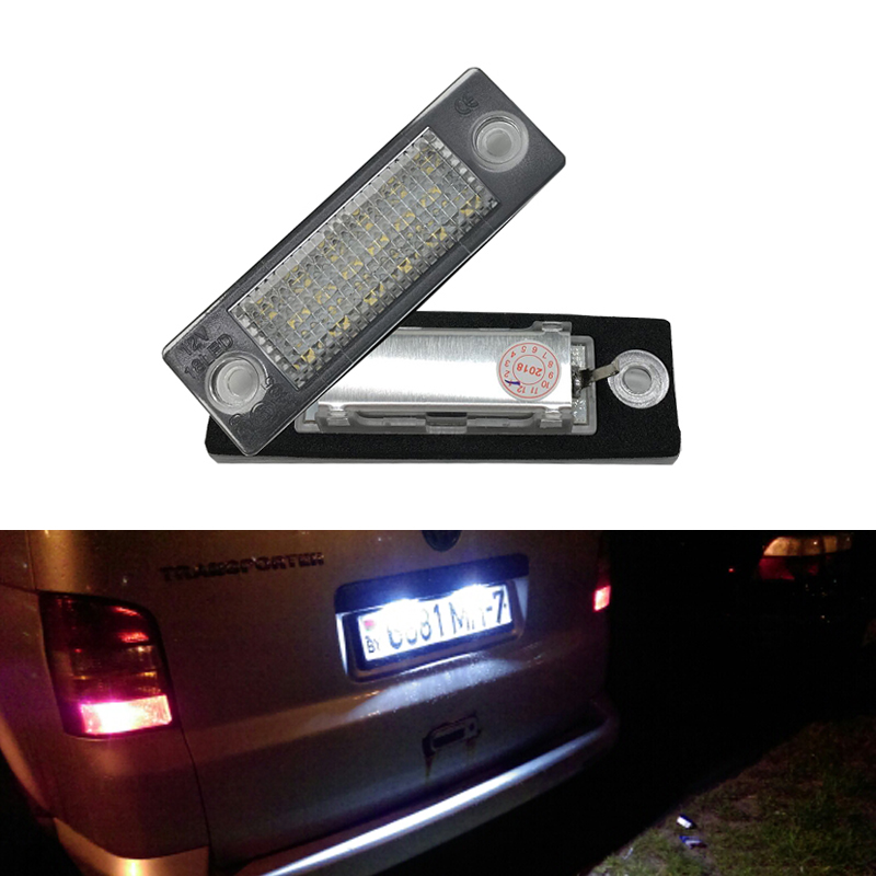 Pair Led License Plate Light for VW T4 Passat B5 Candy Jetta Syncro AA 