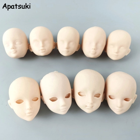 Doll Accessories Multi-style Soft Plastic Practice Makeup DIY Doll Head For 11.5