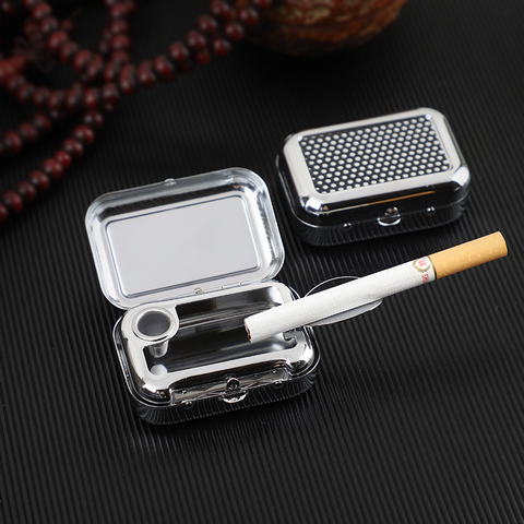 Portable Ashtray Outdoor Travel Mini Ash tray Stainless Steel Sealed Outdoor Ashtray Pocket Ashtray Travel Tray ► Photo 1/5
