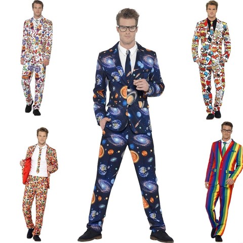 Halloween Men 60s 70s Retro Hippie Peace and Love Cosplay Costume Flower Power Disco Carnival Party Suit Coat T Shirt Pant Set ► Photo 1/6