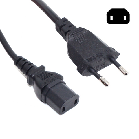 Universal 2Prong Male Plug To IEC320 C17 Female Adapter AC Power Cord For PS4 Pro EU/US Standard Power Supply Charging Cable ► Photo 1/6
