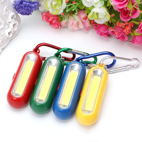 1Pcs Portable Mini COB LED Keychain Flashlight Key Chain Light Lamp with Carabiner for Camping Hiking Fishing Keyring Torch ► Photo 1/6