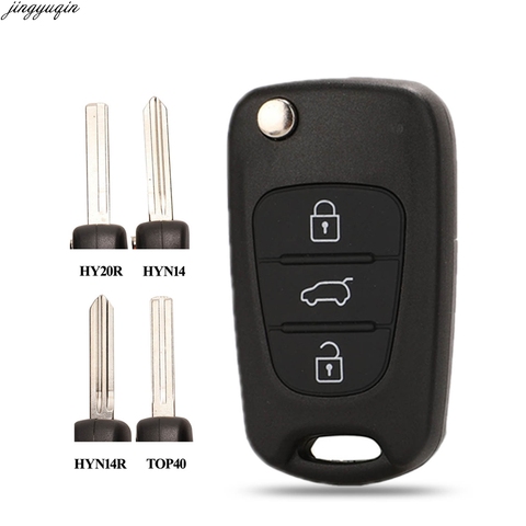 jingyuqin 3 Buttons Flip Folding Remote Car Key Shell For HYUNDAI I30 IX35 For Kia K2 K5 Car Blank Keys Housing ► Photo 1/4