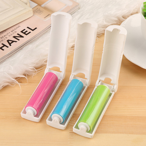 Sticky Portable Clothes Lint Roller with Cover Washable Dust Roller for Wool Sheets Clothes Fluff  Pet Hair Cleaning Tools Home ► Photo 1/6