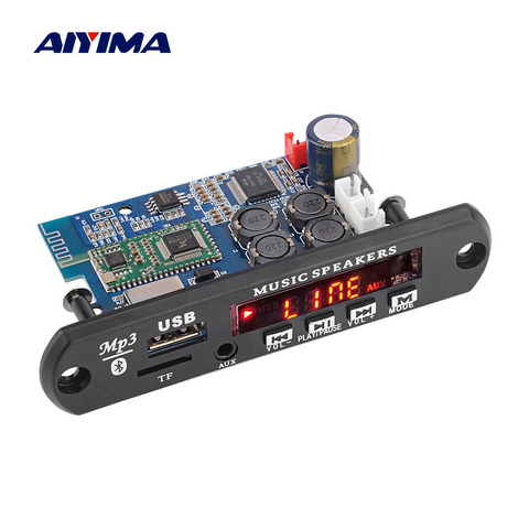 Aiyima TDA7492P 25Wx2 Bluetooth Amplifier Stereo Amplifiers MP3 Decoder Board WAV APE Lossless Audio USB TF AUX DC12V-24V ► Photo 1/6