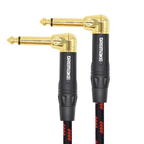 Instrument Right Angle Jack 6.35 mm Mono Cable Gold Plated 1m 1.8m 3m 5m 7.5m 10m Male to Male Cable for Guitar Bass Keyboard ► Photo 1/6