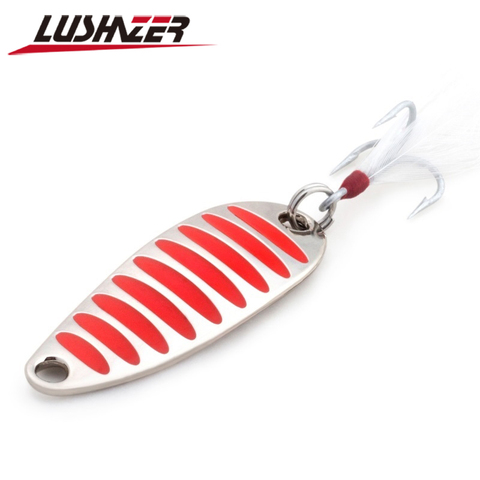 LUSHAZER brand Fishing lure spoon 2g 5g 7g 10g 15g 20g Gold/Silver fishing bait spoon hard lures metal lure China free shipping ► Photo 1/6