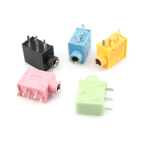 10Pcs 3.5MM Audio Headphone Jack Connector PJ-325 Stereo Audio Earphone Connectors 3.5 PJ-325 Audio Jack Socket Multicolor ► Photo 1/5