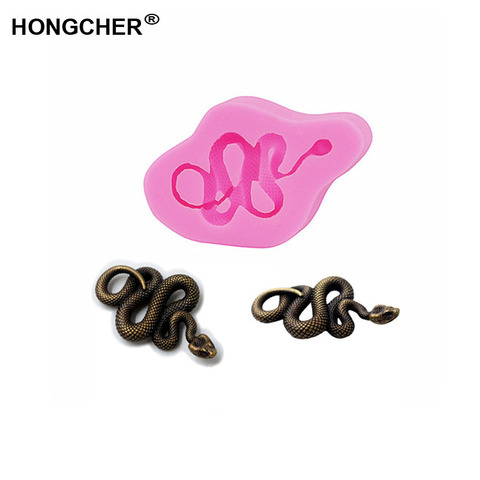 New animal snake fondant cake silicone mold, chocolate mold, cake dessert decoration baking mold, jelly pudding clay mold. ► Photo 1/6