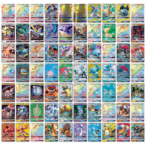 300 pcs gx 20 60 100pcs mega brillant tomy pokemon cartes vmax jeu batt