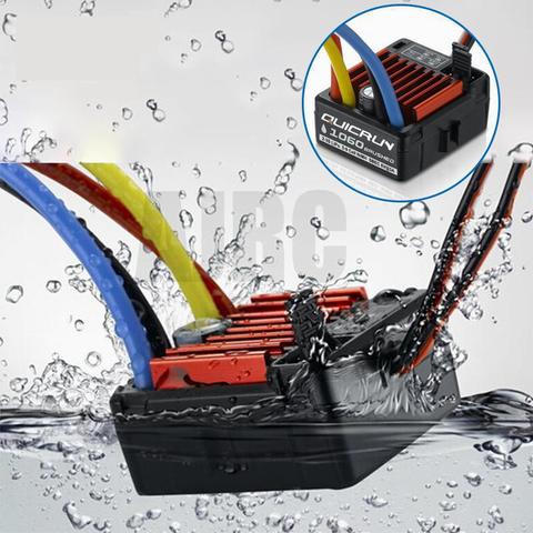 1pcs Original HobbyWing QuicRun 1060 60A Brushed Electronic Speed Controller ESC For 1:10 RC Car Waterproof For RC Car ► Photo 1/6