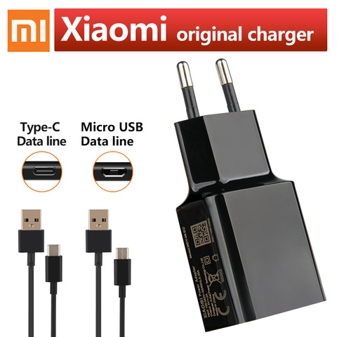 Xiaomi Original Charger 5V 2A Mirco USB Type-C Cable For Xiaomi Redmi 3S 3X Note 3 PRO Redmi 8 8A 6A Mi9 Mi 8 6 5S Mix3 Charger ► Photo 1/6