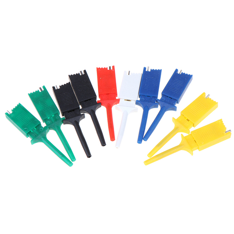 10ps Test Hooks Clips for Logic Analyzers Logic Test Clip Red Black Yellow Green Blue White Flattening Test Flat Hook Connection ► Photo 1/6