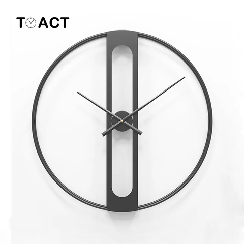 Nordic Metal Wall Clocks Retro Iron Round Face Large Outdoor Garden Clock Home Decoration Wall Clock Modern Design reloj pared ► Photo 1/6