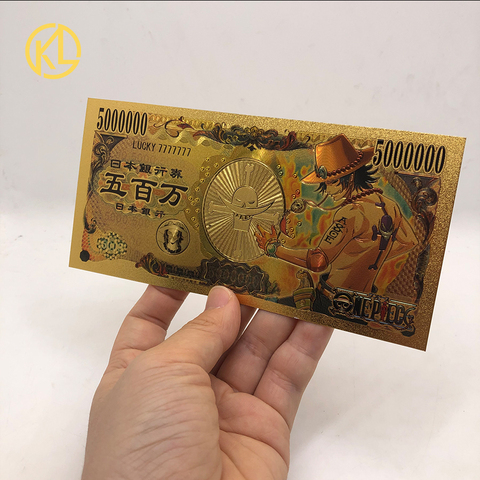 Buy Online 1pc Grandista One Piece Portgas D Ace Anime Collectible Yen Gold Banknote For Collection Alitools