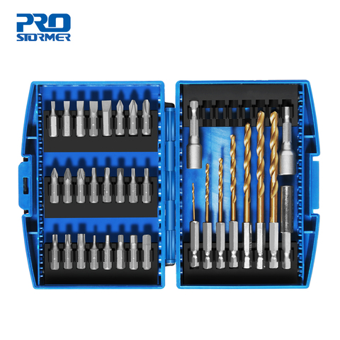 PROSTORMER 34pc Screwdriver Bit & Nut Driver Set Phillips/Slotted Bits With Magnetic Multi Tool Home Appliances Repair Hand Tool ► Photo 1/6