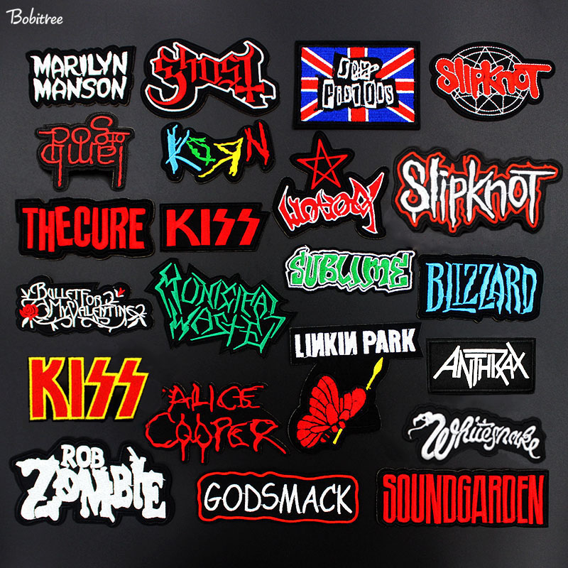 24pcs Mixed Music Band Series Embroidered Iron On Patches, Band Patches for  Jackets