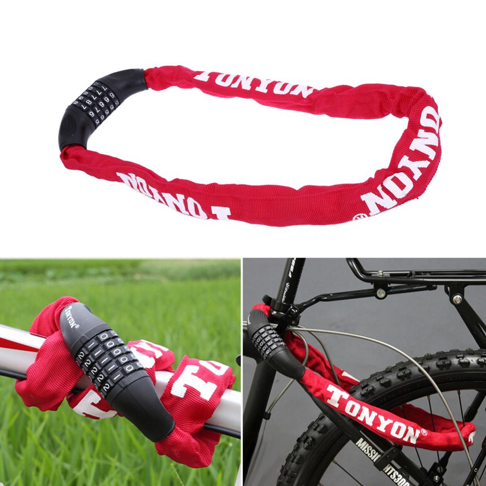 Security Bike Cable Combination Lock Chain Lock 5-Digit Anti-Theft Bicycle Lock