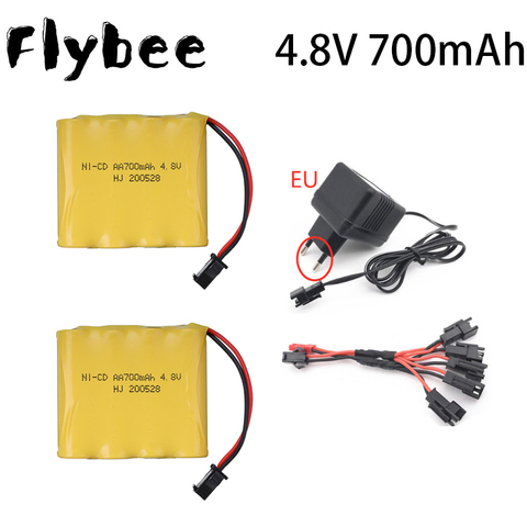 4.8v Ni-cd Battery For Rc toys Cars Tanks Robots Boats Guns 700mah 4.8v Rechargeable Battery 4* AA Battery Pack ► Photo 1/6