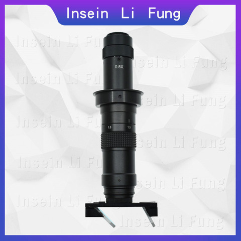 Monocular Video Microscope C-Mount Lens 0.7X-4.5X 3D Detection Magnifier 10X-180X Continuous Zoom for HDMI VGA Industrial Camera ► Photo 1/1