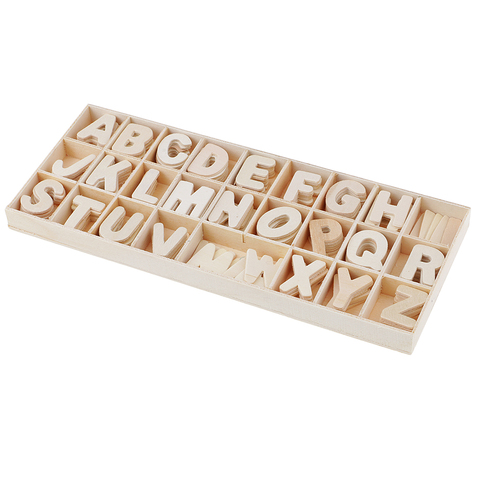 156Pcs Wooden Letters Natural Wood Alphabet Letters and Numbers for DIY Craft Home Decor Wedding Birthday Party Name Design ► Photo 1/6