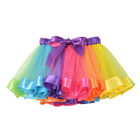 2022 3M-8T Mini Pettiskirt Party Dance Tutu Skirt Baby Girl SkirtsPrincess Rainbow Tulle Skirts Girls Clothes Children Clothing ► Photo 1/6