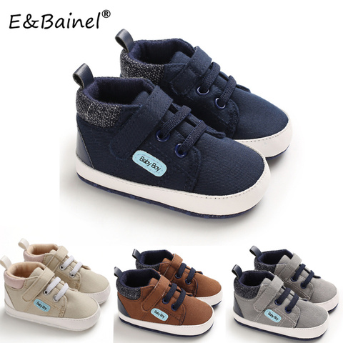 E&Bainel Baby Boy Shoes Classic Canvas Sports Sneakers Soft Sole Anti-slip Newborn Infant Shoes For Boy Prewalker First Walkers ► Photo 1/6