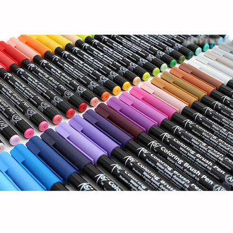 JIANWU  1pc Japan Sakura KOI Waterborne soft head Mark pen brush pen Halo dyeing Color mixing Brush letter ► Photo 1/5