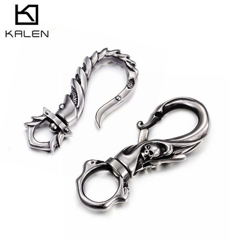 Kalen New Punk Key Chains 316 Stainless Steel Skull Key Chains Fashion Rock Accessories Jewelry Gifts For Men Boyfriend ► Photo 1/6