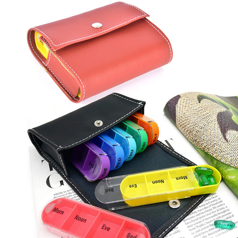 28 Grid 7 Day Weekly Pillbox Storage Container Pill Wallet Box Set Medicine Box Organizer Case Wallet Medicine Box Travel Case ► Photo 1/6