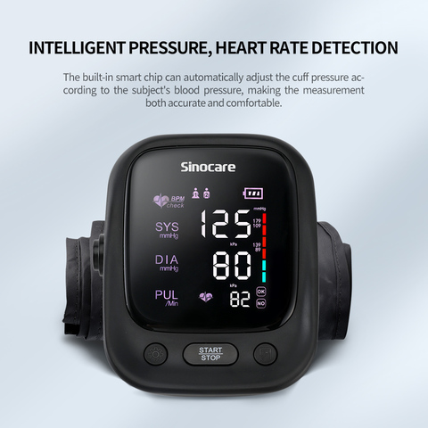 Sinocare sphygmomanometer Arm Blood pressure monitor  Professional Digital Blood pressure monitor Adjustable Cuff 2-Users Mode ► Photo 1/6