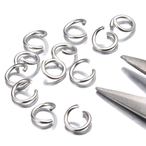 200pcs/Lot 3/4/5/6/7/8/10mm stainless steel DIY Jewelry Findings Open Single Loops Jump Rings & Split Ring for jewelry making ► Photo 1/6