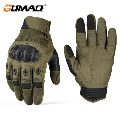 Hard Shell Full Finger Gloves Tactical Glove Touch Screen Military Paintball Shooting Climbing Hiking Airsoft Combat Mittens Men ► Photo 1/6