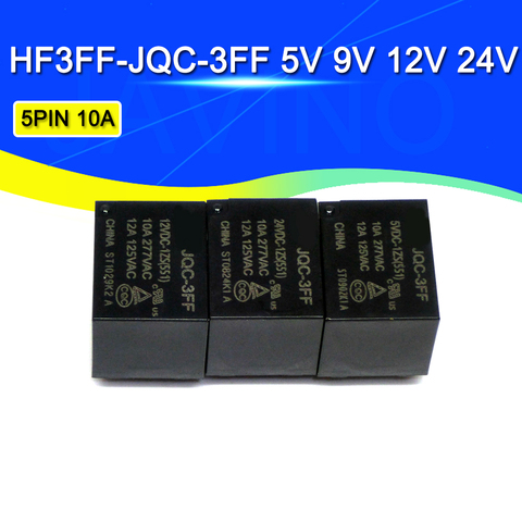 5PCS Relay HF3FF-JQC-3FF- 5VDC-1ZS 12VDC-1ZS 24VDC-1ZS(551) DIP5 1HS 4PIN 5V 12V 24V DC ► Photo 1/3