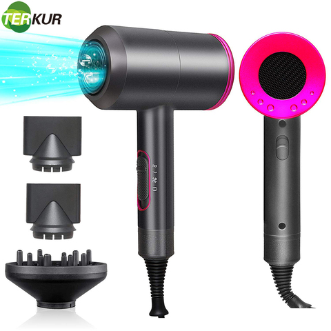 Hair Dryer Hot and Cold Wind with Diffuser Conditioning Powerful Hairdryer Motor Heat Constant Temperature Hair Care Blowdryer ► Photo 1/6