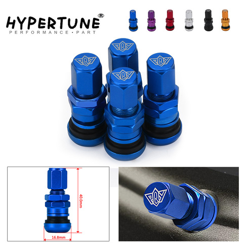 Hypertune - Universal 4 Rays Racing Forged Aluminum Valve Stem Caps Wheels Rims HT-WR11 ► Photo 1/6