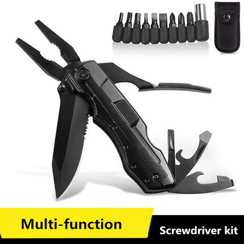 Pliers Multitool Folding Pocket Camping Outdoor Survival hunting Screwdriver Kit Bits Knife Bottle Opener Hand Tools ► Photo 1/4