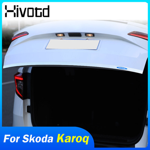 For Skoda Karoq 2022-2022 Accessories Exterior Decoration Rear Door Tailgate Trunk Trim Chrome Frame Trims Cover Bumper Moulding ► Photo 1/6