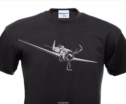 Mens Hot  Summer Offensive Shirt design T-Shirt Focke Wulf Flugzeug Aircraft Fw 190 Bomber Pilot Tee shirt ► Photo 1/5
