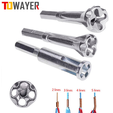 Electrical Twist Wire Tool 2~5 Hole Electrician Universal Automatic Twisting Wire Stripping Doubling Machine Connector ► Photo 1/6