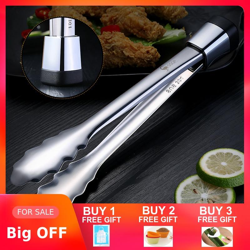 Kitchen Tongs For Food 304 Stainless Steel Kitchen Utensil Buffet Patisserie Salad Meat Barbecue Clamp Cooking Baking Bread Clip ► Photo 1/5