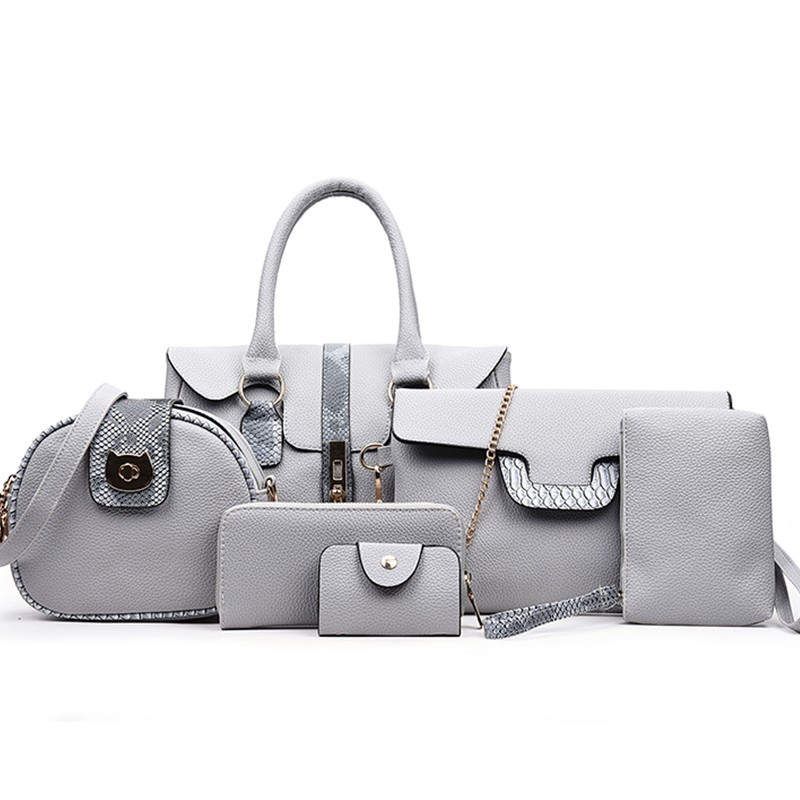 Fashion 4pcs/Set Women Bag PU Leather Luxury Designer Bags Handbag  Messenger Bag