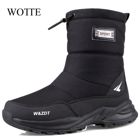 Men Boots 2022 Winter Shoes Men Snow Boots Waterproof Non-slip Thick Fur Winter Boot For -40 Degrees zip Platform Boots Ssize 40 ► Photo 1/6