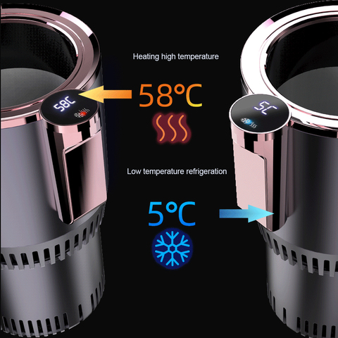 Smart Car Smart Hot And Cold Cup Drinks Holders Home Office Fast Refrigeration Heating Insulation Electric Cup Mini refrigerator ► Photo 1/6