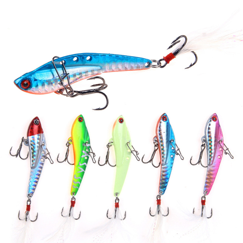 1pc VIB Lure 13g 18g 25g 30g 3D Eyes Pencil Balancer Spoon Spinner Painting Fishing Lure Hard Bait Fishing Tackle Treble Hook ► Photo 1/6