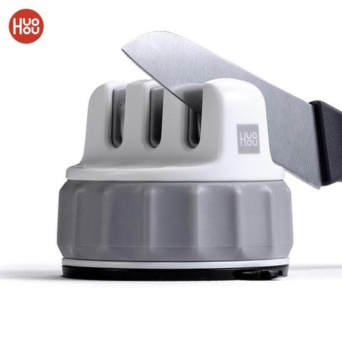 Huohou Fixable Sharpen Stone Trible Wheel Whetstone Super suction Knife Sharpener Sharpening Tool Grindstone ► Photo 1/6