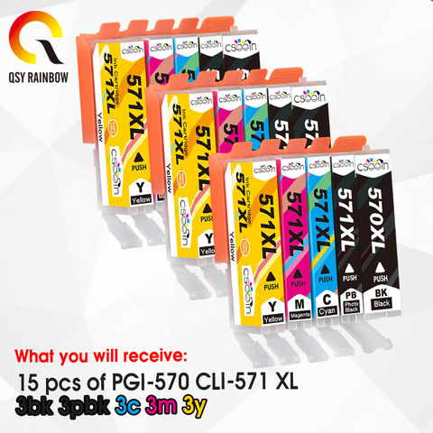 Compitalbe for Canon PGI 570 CLI 571 XL Ink Cartridge For canon Pixma MG5750 MG5751 MG5752 MG5753 MG6850 MG7750 MG6853 MG7753 ► Photo 1/6